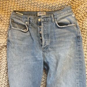 Agolde blue jeans, size 25, short leg.